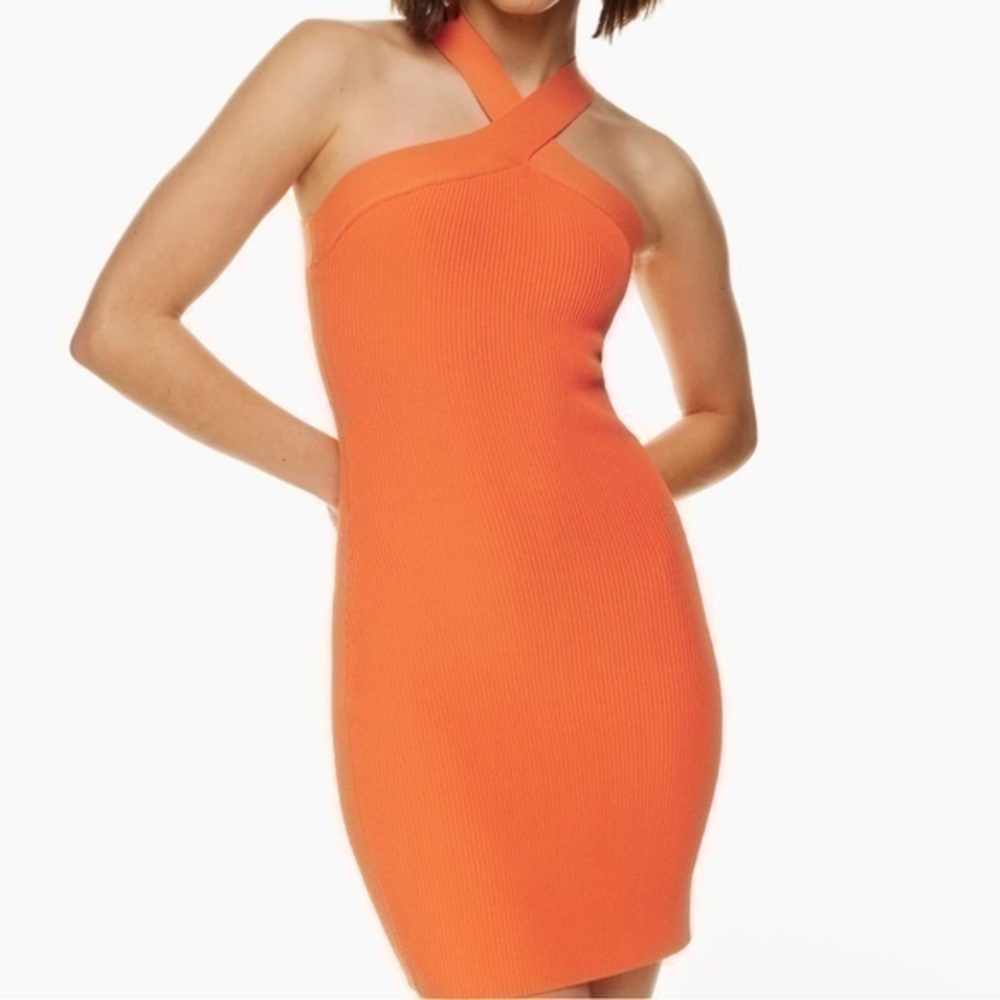 Aritzia Babaton Sculpt Knit Criss Cross Dress